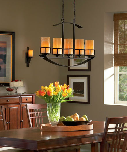 Lámparas Tiffany Polarfox - Lámpara de techo Candle 102 cm