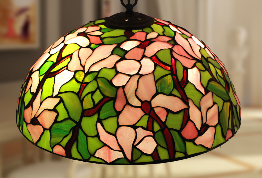 Lampadari E Plafoniere Tiffany : Lampade tiffany polarfox lampadario magnolia Ø cm